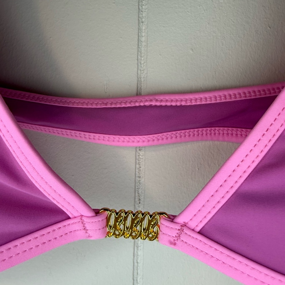 New NWT 93 play street AMELIA Poppy Pink '1993' Minimal Bikini Top - Picture 3 of 5